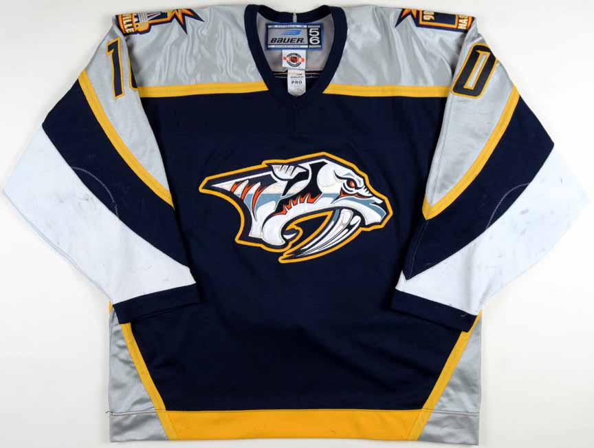 NHL Nashville Predators Blank Navy Blue 1998-99 Throwback Stitched