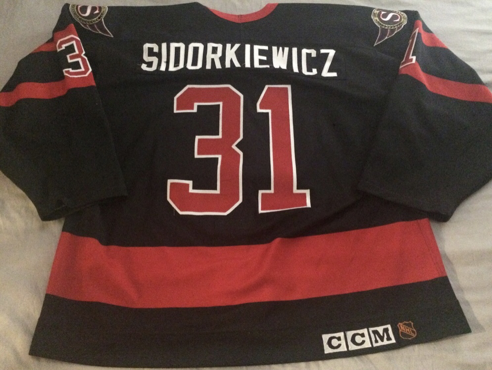 1992-93 Peter Sidorkiewicz Ottawa Senators Game Worn Jersey